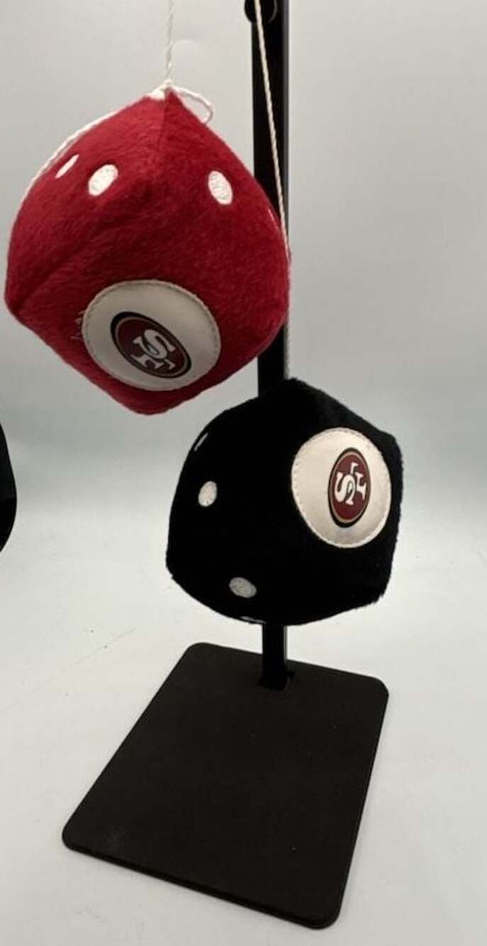 San Francisco 49ers NFL Plush Fuzzy Hanging Car Dice